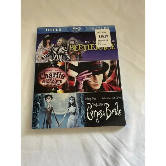 NEW Beetlejuice / Charlie and the Chocolate Factory / Corpse Bride Blu-ray - Picture 1 of 6